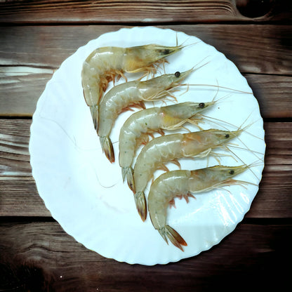 White Prawns - Medium (40-60 pc / kg)  / வெள்ளை இறால்